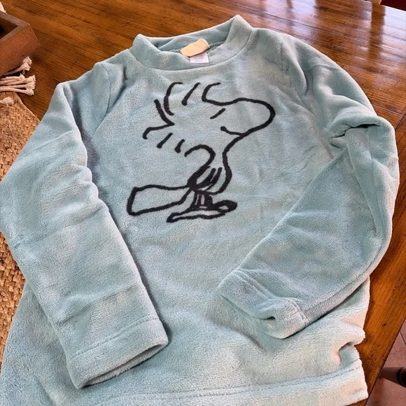 Peanuts munki munki  Nite Nite sweatshirt lounge soft Woodstock M blue - Picture 2 of 8